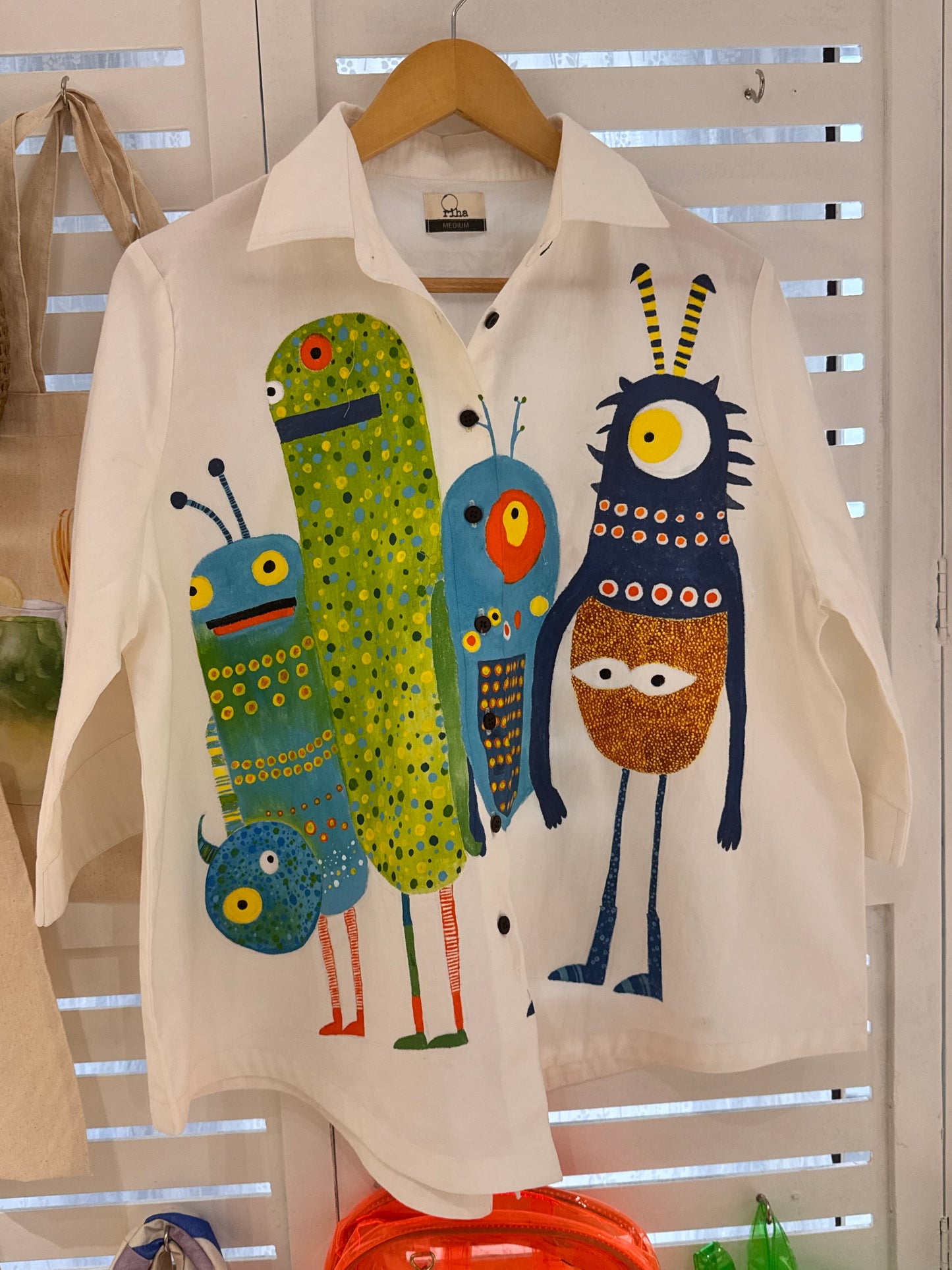 Monster Parade β Handpainted Cotton Shirt