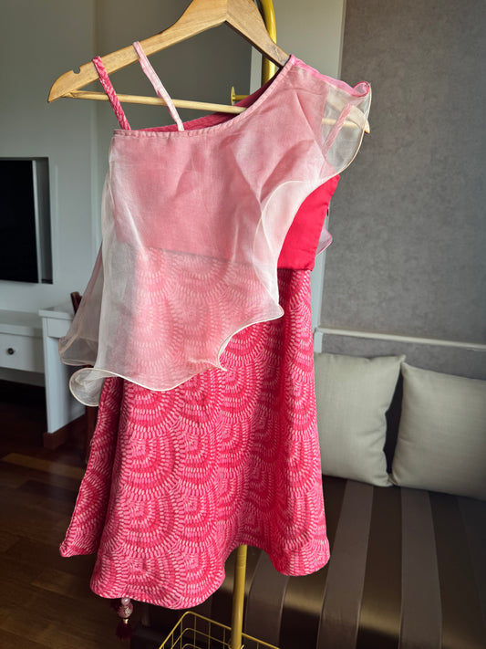 Shola kids lehenga set