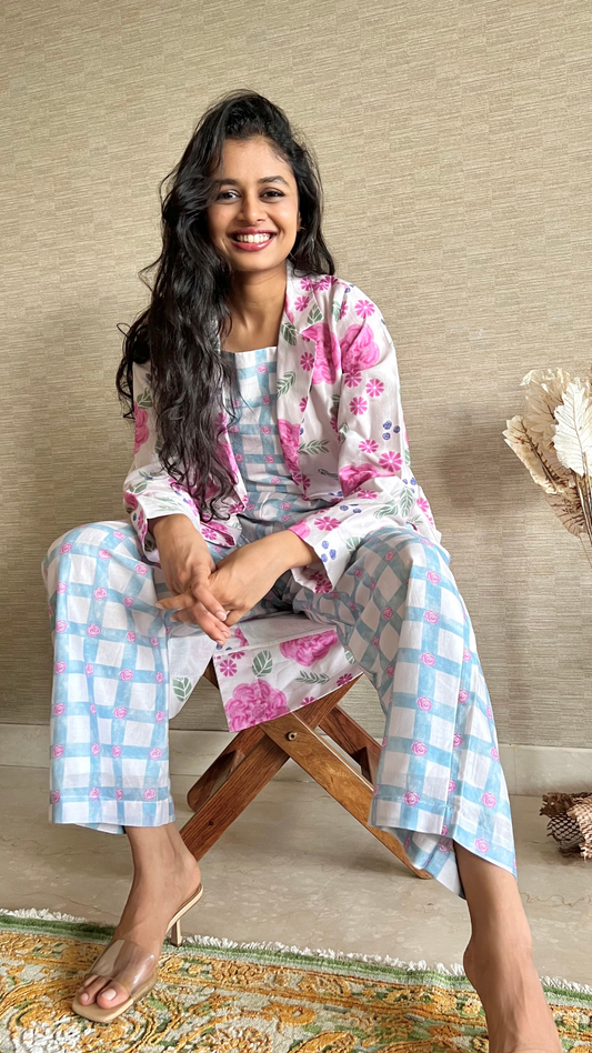 A Rose Rhyme Co-Ord Set & the Pink Prose Jacket