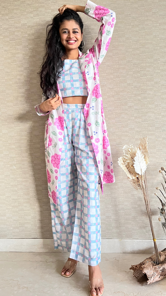 A Rose Rhyme Co-Ord Set & the Pink Prose Jacket